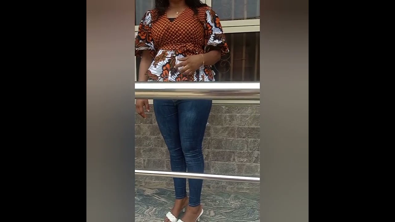Ankara Mix match peplum top #shorts #ankarastyles