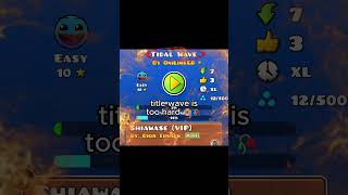 Tidal wave is too hard 😭 #gd #geometrydash #gdupdate