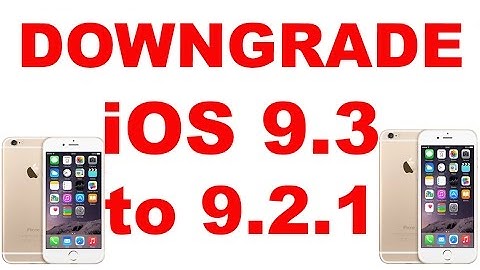 Downgrade from iOS 9.3 to 9.2.1 - Works on ALL devices