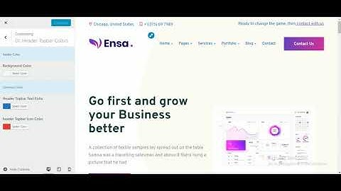 How to Change Header Topbar Background Color & Styling | Ensa WordPress Theme | ZOTHEMES