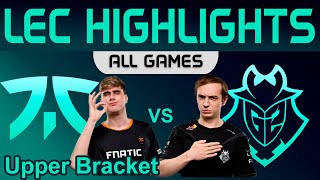 FNC vs G2 ALL GAMES Highlights LEC Winter Playoffs Round 2 2024 Fnatic vs G2 Esports by Onivia