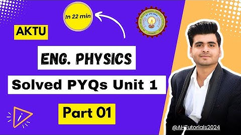 AKTU Engineering Physics PYQ (2024-25) Unit 1 – Part 1 | Most Repeated Questions 📘