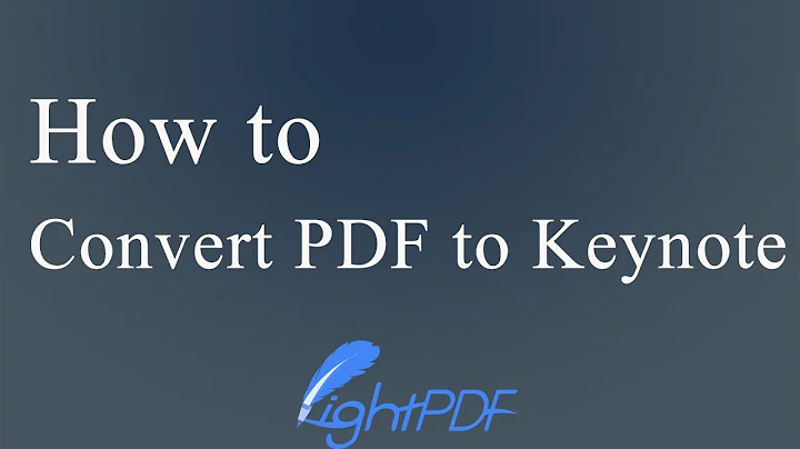 [Free]How to convert PDF to Keynote on Mac