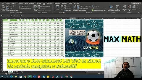 Video corso EXCEL - Lezione 8 - Importare dati dinamici da web su excel con aggiornamento automatico
