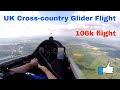 Cross Country Gliding. 106k Task to Banbury and Northampton from Husbands Bosworth (UK)