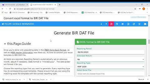 How to Convert Excel to BIR Dat File - BIR Uploader Tutorial