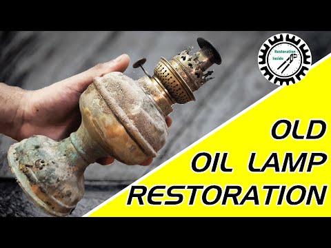 Restoration old oil lamp