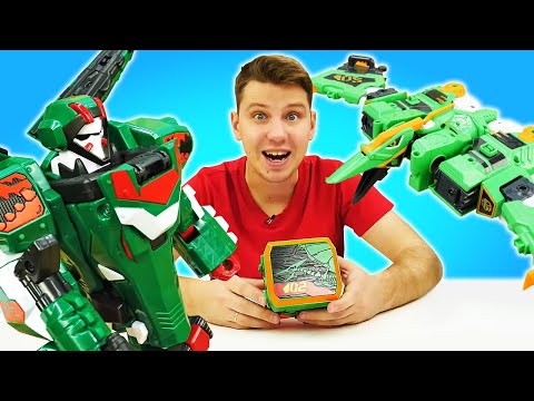 Видео игры битвы - Летающий Робот Трансформер GEOMECHA Птерашторм! - Новые игрушки для мальчиков