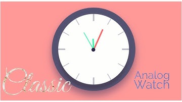 How to design watch using html css and javascript | Classic Design Analog Watch