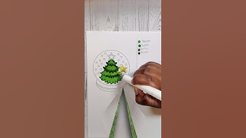 How To Color A Christmas Tree/ColorWithMe #youtubeshorts  #how #howto #colors #coloring #tutorial