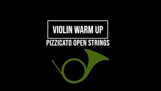 Violin Play Along Warm Up for Beginners | Pizzicato Open Strings