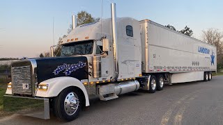 FREIGHTLINER CLASSIC 8 INCH STRAIGHT PIPES SCREAMING JAKE BREAKS AND ACCELERATION 😱