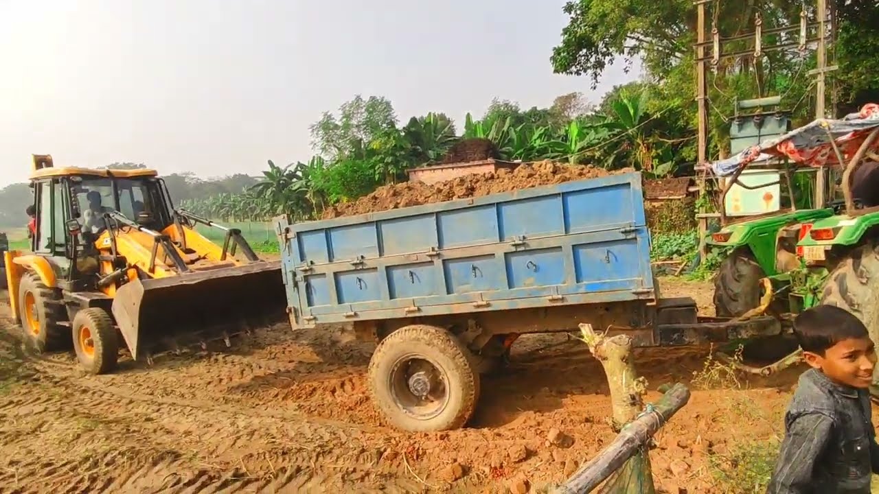 #John Deere 5050D#সোনালিকা RX47 # Swaraj 855 FE# Sonalika RX 45 ওভার টলি মাটি কাটা ফুল ভিডিও ##jcb 