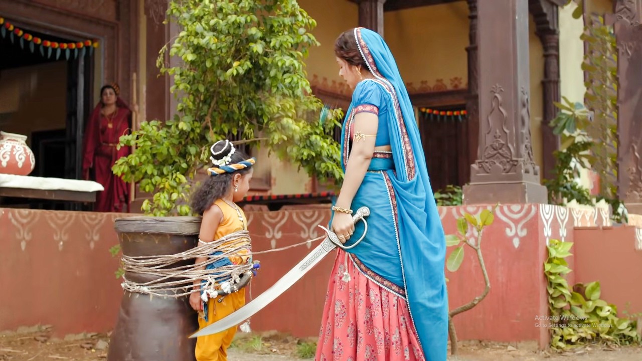 #माखन  चोरी करने पर मिली कृष्णा जी को सजा। #krishnaleela || #यशोमतीमैय्याकेनंदलाला || #kanha