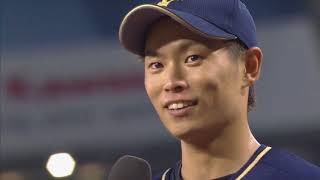 2017年8月26日 オリックス・山岡投手ヒーローインタビュー