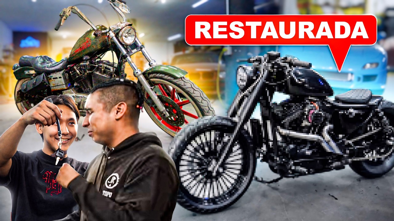 Le regalo la moto de sus sueños a mi amigo (Modificando Harley Davidson en 7 días)