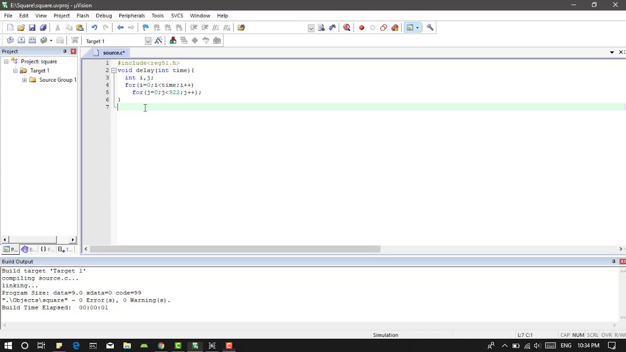 Generating Square Wave in Embedded C - YouTube