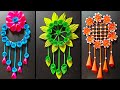 3 Beautiful wall hanging crafts ideas / flower making ideas / Room decoration ideas / Best flowers 