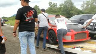 Mitsubishi evolution merah kencang ala Steve garage.
