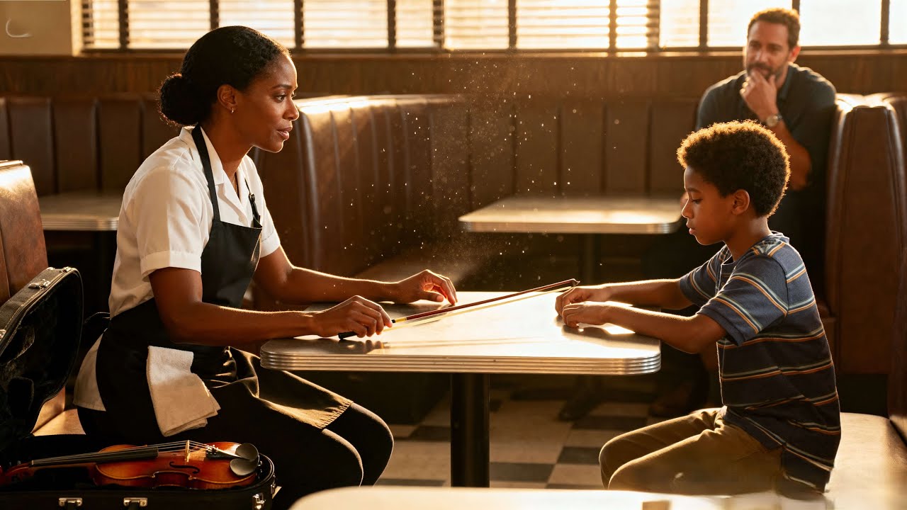 Billionaire Dad Sees Black Waitress Lead Autistic Son in Violin — Stuns Everyone...