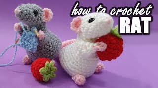 How to crochet a Rat with a Strawberry