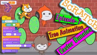 Scratch Tutorial | Easter bunnies golden eggs & Tree animation (Episode-7) || Clarusway screenshot 5
