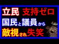 5/15 立民議員の主張に賛同ゼロ。支持率1%も発覚し議員にも国民にも嫌われる