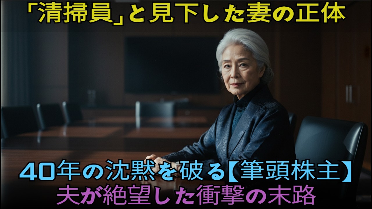 40年尽くした妻を「役立たず」と捨てた夫と浮気女。ゴミのように家を追われた72歳の私に、亡き父が遺した「50億円の鍵」の正体…。翌日の株主総会で夫が絶望した理由。