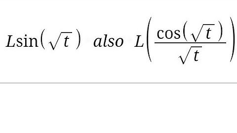 Find Laplace transform of Sin√t also find Laplace of cos√t/√t #Engineering mathematics #JEE_MAINS