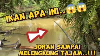 Mancing baung di aliran anak sungai saat banjir..