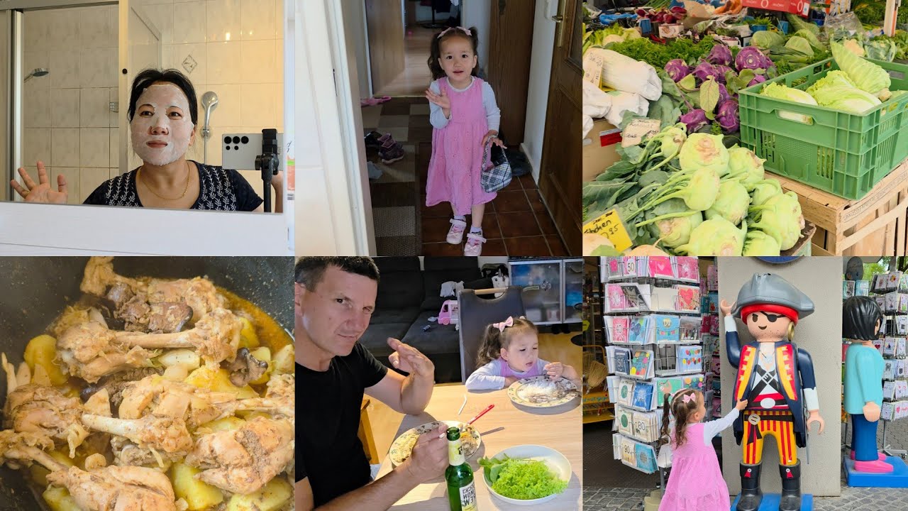 Pure Naga Style chicken with bambooshot||Using face mask||Summer clothes shopping for Esther.