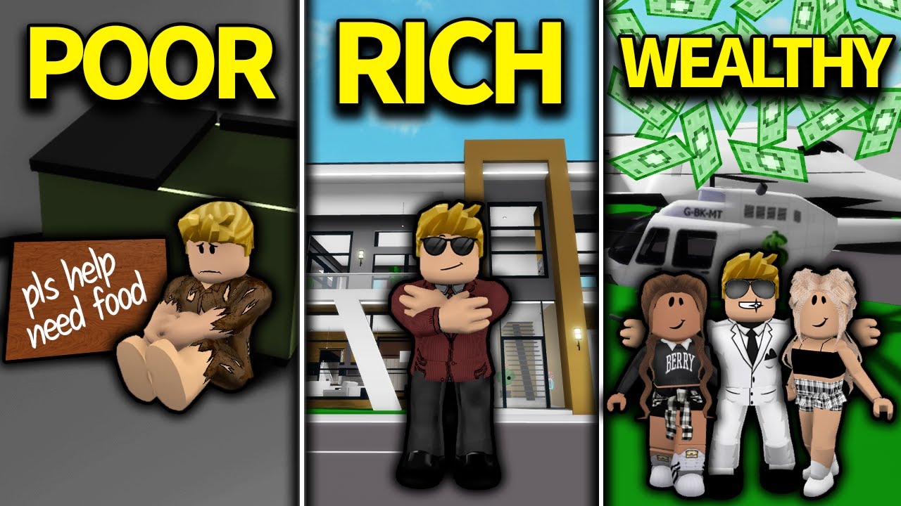 RICH to POOR in ROBLOX BROOKHAVEN!