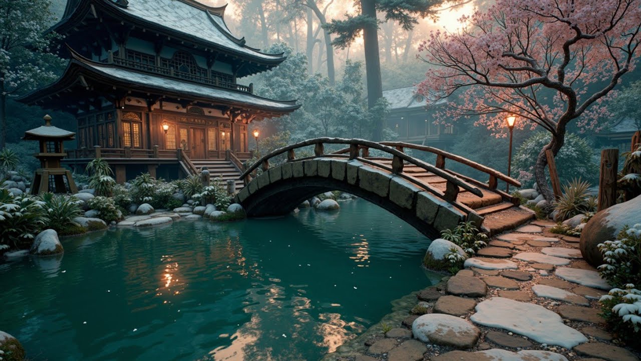 Zen Garden Music 🌸 Relaxing Sakura Relaxation Japanese Zen Ambient ...