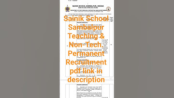 Sainik School #vacancy #trending #youtube #shorts #viral #job #youtubeshorts #like #share #subscribe