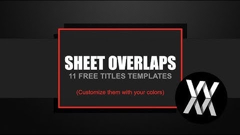 WM Sheet Overlaps Titles - Free animated templates for Final Cut Pro X