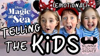 Surprise Kids! We Are Going On A Disney Cruise | Telling Kids About Disney Magic At Sea Staycation