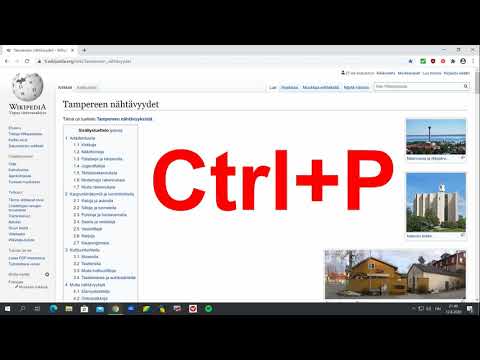 Tallenna kokonainen verkkosivu PDF tiedostona tai tulosta se - Windows 10