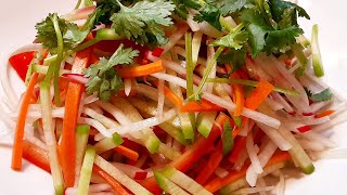 凉拌萝卜丝之萝卜开会 - Chinese radish salad recipe【生哥美食】