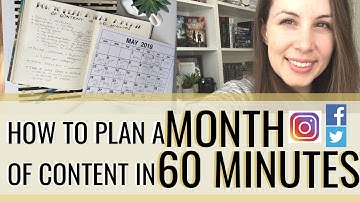 Plan a MONTH of Content in just 60 Minutes | CONTENT CALENDAR for Social Media (Instagram & More!)