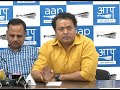 Aap senior leader nitin tyagi briefs media on cbse paper leak