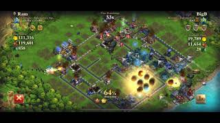 DomiNations World War - Ram GC Vs. BigB X Army T 3D bomber attack (2’19s) screenshot 1
