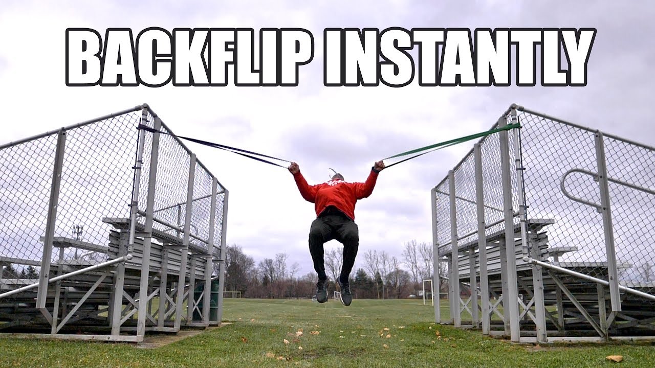 Learning Backflip Instantly with Resistance Band Hacks - YouTube