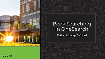 Book Searching in OneSearch