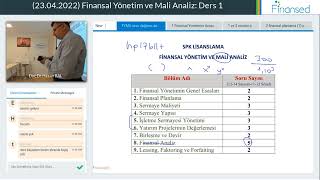 Finansal Yönetim Ve Mali Analiz Ders 1