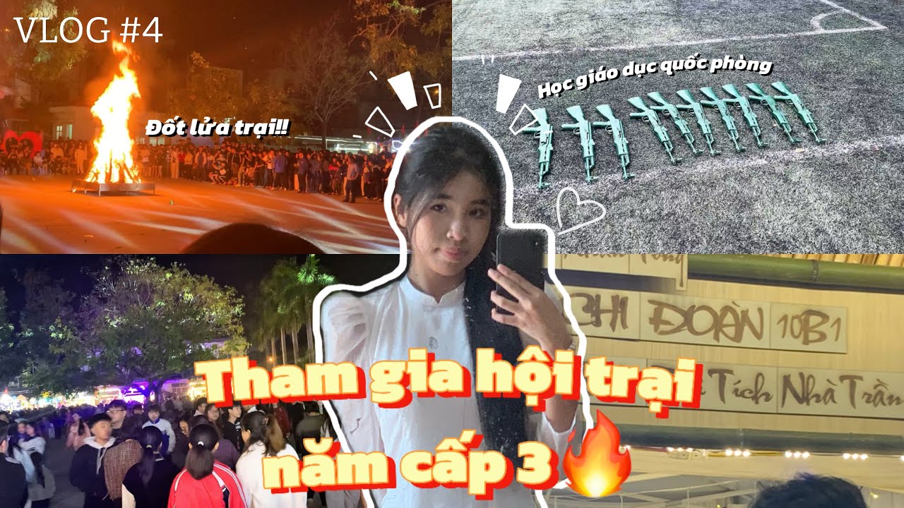 Vlog #4 | Tham gia hội trại🔥- học GDQP | Linh Xù