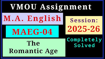VMOU MAEG 04 Assignment July 2025 January 2026 VMOU MA English Assignment 2026 Previous Year Solved