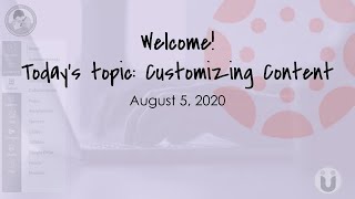 Canvas Training - Customizing Content