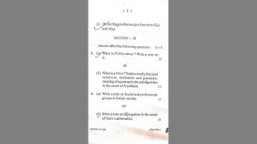 PG 1st semester Math Indian knowledge system 2024 question paper #math# berhampur university