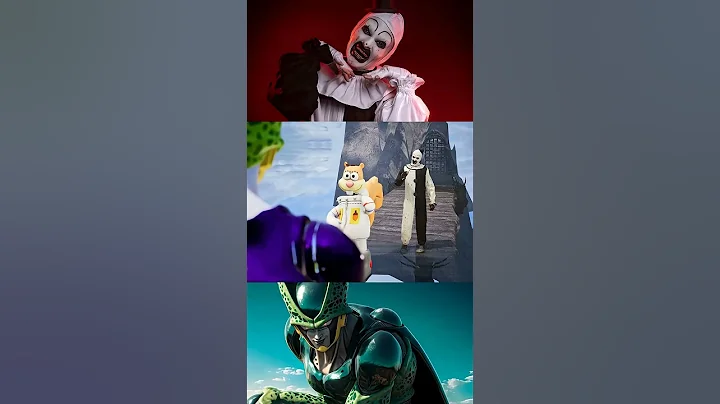 Art the Clown 🤡 vs Cell 🧬 | Mortal Kombat 1 Horror x DBZ Crossover #shorts