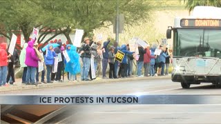 Tucsonans gather in midtown to protest against ICE